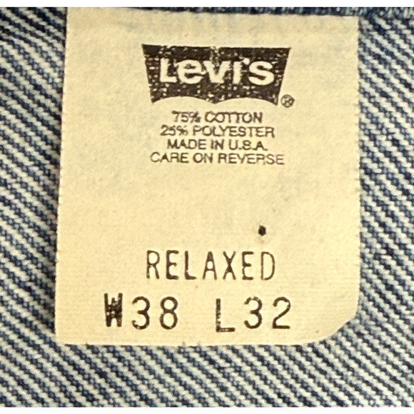 Vintage Levis 540 Y2K Jeans Mens 38X32 Relaxed Medium Wash Workwear 1999 - Picture 8 of 10